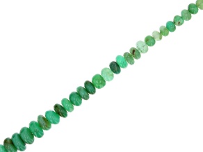 Chrysoprase Graduated appx 4-9mm Rondelle Bead Strand appx 15-16"