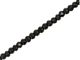 Black Spinel Faceted Rondelle appx 4mm Bead Strand appx 15-15.5"