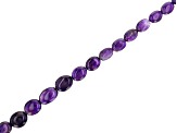 Amethyst Graduated appx 8x6-12x8mm Oval Shape Bead Strand appx 16"