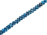 Blue Moonstone appx 6x4-8x6mm Faceted Rondelle Appx 16"