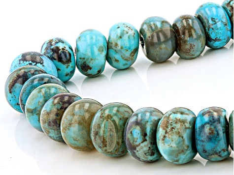 Terra Agate appx 10x14mm Rondelle and appx 30x40mm Free Form Oval Set of 2 Bead Strands appx 13-14"