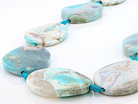 Terra Agate appx 10x14mm Rondelle and appx 30x40mm Free Form Oval Set of 2 Bead Strands appx 13-14"