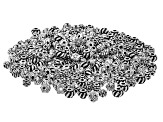 Indonesian Inspired Spacer Beads in Silver Tone in 3 Sizes appx 250 Pieces Total