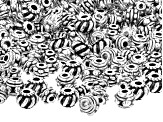 Indonesian Inspired Spacer Beads in Silver Tone in 3 Sizes appx 250 Pieces Total