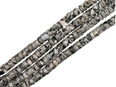 Gray Limestone appx 6x3mm Bead Strand Set of 4