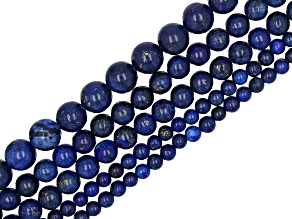 Lapis Lazuli Round Bead appx 4-8mm Set of 5 Strands