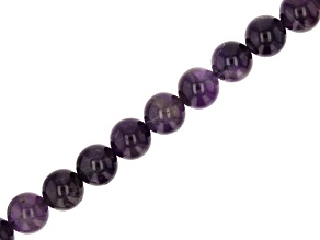 Amethyst appx 10mm Round Bead Strand appx 13.5-14.5"
