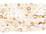 Mother Of Pearl Round Flat Bead appx 10x2.5-3mm Set of 10 Strands