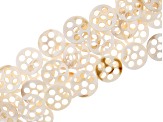 Mother of Pearl and Shell Round Flat Bead appx 28mm with 7 holes Set of 5 Strands