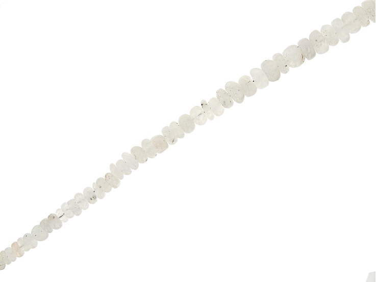 White Rainbow Moonstone and Labradorite Rondelle appx 5-7mm Bead Strand appx 15-16"