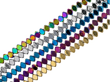 Picture of Set of 5 Rounded Rhombus Shape Hemantine Bead Strands