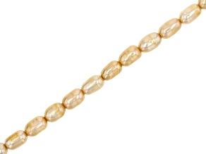 Light Champagne Cultured Freshwater Pearl Rice Bead appx 4-4.5mm appx 15" Strand Length