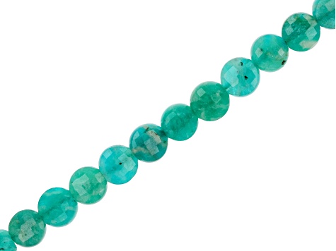 Amazonite Coin Bead appx 6mm Strand appx 15-16" in Length
