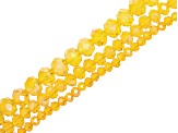 Multi-Color Faceted Chinese Crystal Rondelle Bead Strand Set of 30 in appx 4mm, 6mm, 8mm