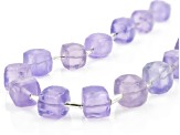 Lavender Fluorite Faceted Cube appx 7-8mm Bead Strand