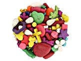 Turquoise and Magnesite Simulant Multi-Color 1lb Mix Bag of Assorted Shape & Color Beads
