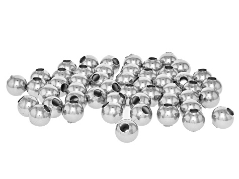 Stainless Steel Seemed Round Beads in appx 2, 3, 4, 6, 8, and 10mm appx 3000 Pieces Total