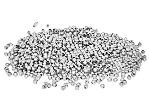 Stainless Steel Seemed Round Beads in appx 2, 3, 4, 6, 8, and 10mm appx 3000 Pieces Total