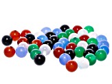 Multi-color Agate Half-Drilled Buttons appx 6mm