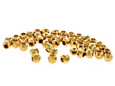 18k Gold Plated Brass Faceted Round Beads in 4 Sizes 150 Beads Total