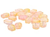 Glass Tulip Flat Beads Set of Assorted Colors Appx 100 Pieces Total