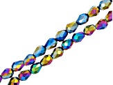 Glass bead strand set includes 12 strands in 5x7mm faceted teardrop shape in assorted colors
