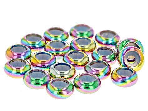 Silicone Slider Bead Kit in Rainbow Titanium over Stainless Steel 2 ...