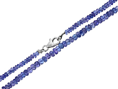 Tanzanite Faceted appx 3-4mm appx 16in Bead Strand 55ctw Average Weight