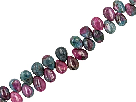 Ruby in Kyanite Pear Shape Approximately 5x7- 6x9mm Bead Strand Approximately 16" in Length
