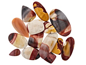 Mookaite Undrilled Cabochon Assorted Sizes & Shapes Approximately 4 Ounces