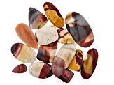 Mookaite Undrilled Cabochon Assorted Sizes & Shapes Approximately 4 Ounces