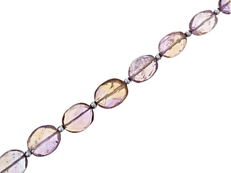 Ametrine 10x7-16x11mm Faceted Oval Bead Strand Appx 15-16"