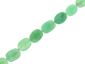 Chrysoprase 9x6-15x12mm Faceted Oval Bead Strand Approximately 15-16" in Length