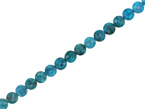 Neon Apatite 6mm Faceted Coin Approximately 14-15" in Length