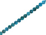 Neon Apatite 6mm Faceted Coin Approximately 14-15" in Length
