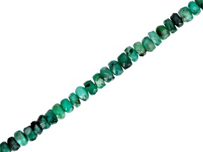 Emerald Faceted 4-6mm Rondelle Bead Strand