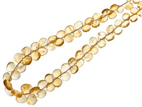 Citrine Faceted Teardrop 7x7-11x11mm Bead Strand