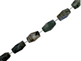 Labradorite Faceted 14x9-18x13mm Drum Shape Bead Strand With Spacers