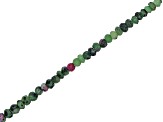 Ruby in Zoisite Faceted 3-5mm Rondelle Bead Strand Approximately 16" in Length