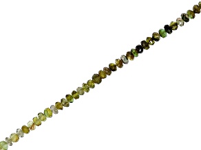 Green Tourmaline 3-3.5mm Faceted Rondelle Bead Strand Appx 14.5-15" in Length