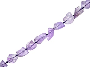 Natural Rough Light Amethyst 15-20mm Nugget Bead Strand Approximately 15-16" in Length
