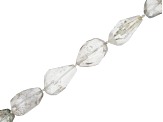 Rock Crystal Quartz 10x15-20x40mm Nugget Bead Strand Approximately 15-16" in Length