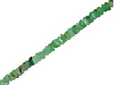 Emerald and Green Beryl 3-3.5 Faceted Irregular Heishi Bead Strand Approximately 13-13.5" in Length