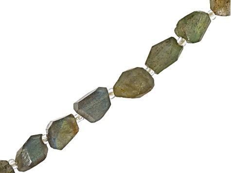 Labradorite 5x8mm Faceted Rondelle Beads - 8 inch strand