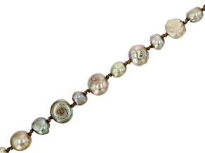 Sage Green Cultured Freshwater Pearl 6-10mm Knotted Nugget Bead Strand Approximately 36" in Length
