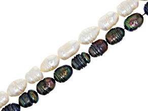 Rice Cultured Freshwater Pearl Shape Pearl Strand Set of 2