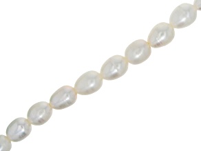White Large Hole Cultured Freshwater Pearls Set of 2 Strands