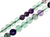 Rainbow Fluorite Set of 2 Faceted Bead Strands