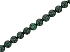Malachite 8mm Round Bead Strand Approximately 14-15" in Length