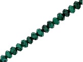 Malachite 4x3mm Faceted Rondelle Bead Strand Approximately 14-15" in Length